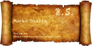 Markó Stella névjegykártya